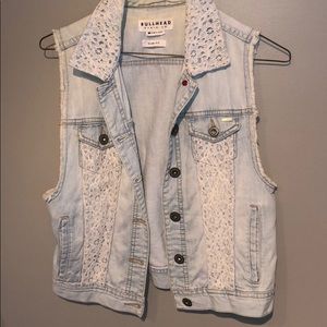 Bullhead Denim Co. Laced Sleeveless Jean jacket